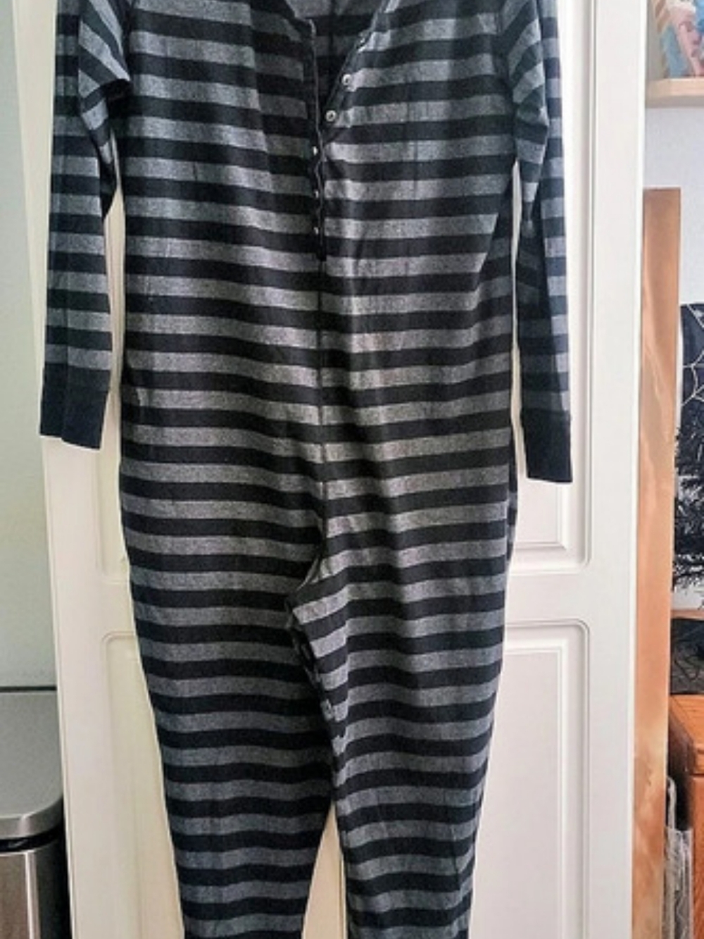 Xhilaration Striped One-Piece Pajama XL Like New